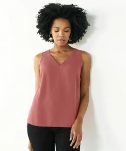 Women's Nine West V-Neck Tank Orange Zebra -Nine West Shop unnamed file 247