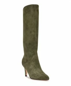 Nine West Buyah Women's Suede Knee-High Boots Olive Suede -Nine West Shop unnamed file 2473