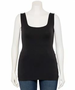 Plus Size Nine West Seamless Squareneck Tank Salted Caramel -Nine West Shop unnamed file 2486