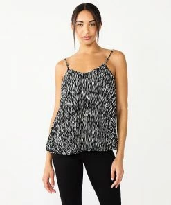 Women's Nine West Pleated V-Neck Tank Vintage Wine -Nine West Shop unnamed file 2527