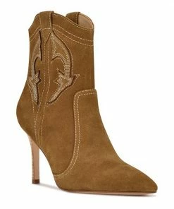 Nine West Flows Women's Suede Ankle Boots Light Beige Suede -Nine West Shop unnamed file 2564