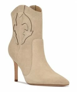 Nine West Flows Women's Suede Ankle Boots Light Beige Suede -Nine West Shop unnamed file 2566