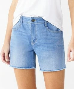 Women's Nine West Slimming Pocket Shorts Medium Wash
