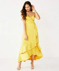 Women's Nine West Strappy Wrap Ruffle Dress Limassol Sunset