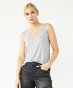 Women's Nine West Easy V-Neck Tank Light Blue Ikat