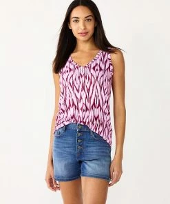 Women's Nine West Easy V-Neck Tank Light Blue Ikat -Nine West Shop unnamed file 2631