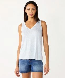 Women's Nine West Easy V-Neck Tank Light Blue Ikat -Nine West Shop unnamed file 2632