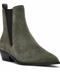 Nine West Danzy Women's Suede Chelsea Boots Dark Green Suede 7 Nine West Danzy Women's Suede Chelsea Boots Dark Green Suede -Nine West Shop unnamed file 2700