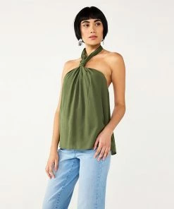 Women's Nine West Knot Halter Blouse Black Zebra -Nine West Shop unnamed file 2734