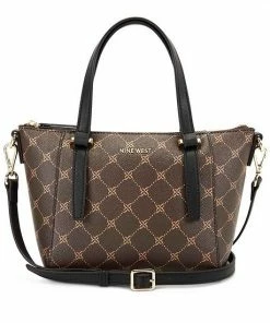 Nine West Yorkville Mini Tote Crossbody Bag Black Saddle Tan -Nine West Shop unnamed file 2754
