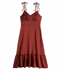 Women's Nine West Strappy Empire Midi Dress Marsala Flower -Nine West Shop unnamed file 2758