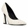 Nine West Trial Women's Rhinestone Dress Pumps White