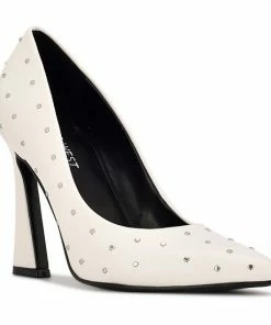 Nine West Trial Women's Rhinestone Dress Pumps White -Nine West Shop unnamed file 2776