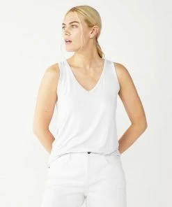 Petite Nine West Essential V-Neck Easy Tank Santa Cruz Yellow -Nine West Shop unnamed file 2788