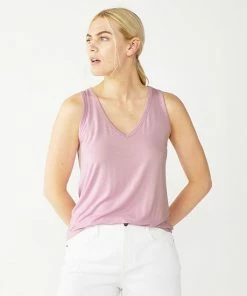 Petite Nine West Essential V-Neck Easy Tank Santa Cruz Yellow -Nine West Shop unnamed file 2790