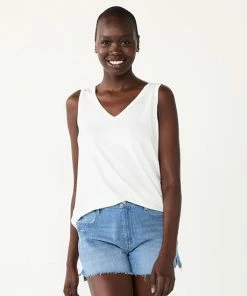 Petite Nine West Essential V-Neck Easy Tank Santa Cruz Yellow -Nine West Shop unnamed file 2796