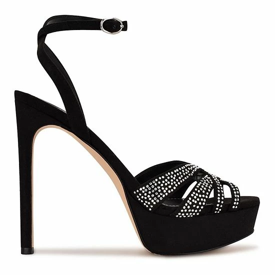 Nine West Go Big Women's Platform Dress Sandals Silver 2 Nine West Go Big Women's Platform Dress Sandals Silver - Image 2