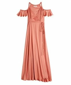 Women's Nine West Flounce Cold-Shoulder Maxi Dress Cruz Coral 8 Women's Nine West Flounce Cold-Shoulder Maxi Dress Cruz Coral -Nine West Shop unnamed file 2845