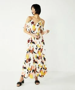 Women's Nine West Flounce Cold-Shoulder Maxi Dress Cruz Coral 9 Women's Nine West Flounce Cold-Shoulder Maxi Dress Cruz Coral -Nine West Shop unnamed file 2846