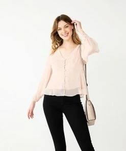 Women's Nine West Long Sleeve V-Neck Button Front Blouse Daisy Dew 13 Women's Nine West Long Sleeve V-Neck Button Front Blouse Daisy Dew -Nine West Shop unnamed file 289