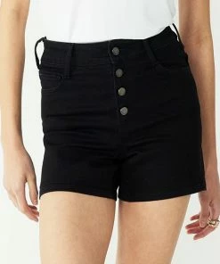 Women's Nine West Slimming Button Front High-Waisted Shorts White Knight -Nine West Shop unnamed file 2898
