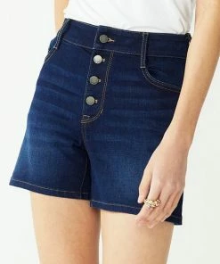 Women's Nine West Slimming Button Front High-Waisted Shorts White Knight -Nine West Shop unnamed file 2899