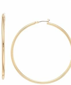 Nine West Large Hoop Earrings Gold Tone -Nine West Shop unnamed file 2904