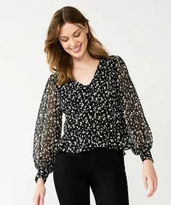 Women's Nine West Long Sleeve V-Neck Button Front Blouse Daisy Dew 17 Women's Nine West Long Sleeve V-Neck Button Front Blouse Daisy Dew -Nine West Shop unnamed file 293