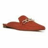 Nine West Azur Women's Mules Dark Orange Suede