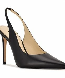 Nine West Feather Women's Leather Sling Back Pumps