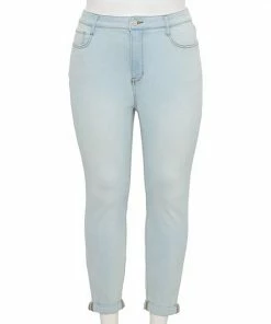 Plus Size Nine West Slimming Skinny Ankle Jeans Super Light Wash -Nine West Shop unnamed file 2983
