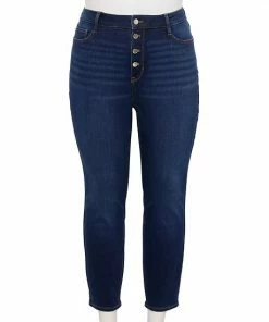 Plus Size Nine West Slimming Skinny Ankle Jeans Super Light Wash -Nine West Shop unnamed file 2987