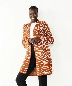 Women's Nine West Jacquard Long Cardigan Gray Abstract 22 Women's Nine West Jacquard Long Cardigan Gray Abstract -Nine West Shop unnamed file 3