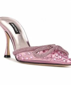 Nine West Nanita Women's Heeled Rhinestone Mules Pink 14 Nine West Nanita Women's Heeled Rhinestone Mules Pink -Nine West Shop unnamed file 3002