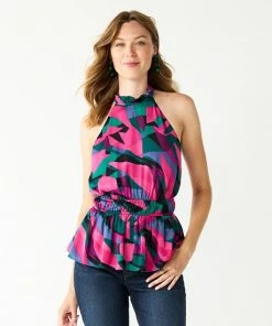 Women's Nine West Sleeveless Pleated Peplum Top Lavish Green -Nine West Shop unnamed file 3053