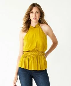 Women's Nine West Sleeveless Pleated Peplum Top Lavish Green -Nine West Shop unnamed file 3054