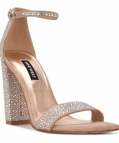 Nine West Marrie Women's Rhinestone Dress Sandals Light Natural -Nine West Shop unnamed file 3083