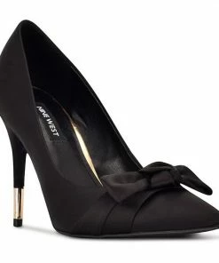 Nine West Bowy Women's Heels Black Satin -Nine West Shop unnamed file 3096