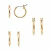 Nine West Small Hoop Earrings Trio Set