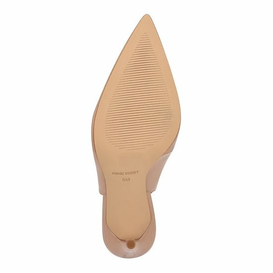 Nine West Feather Women's Sling Back Pumps Medium Natural Patent 3 Nine West Feather Women's Sling Back Pumps Medium Natural Patent - Image 3