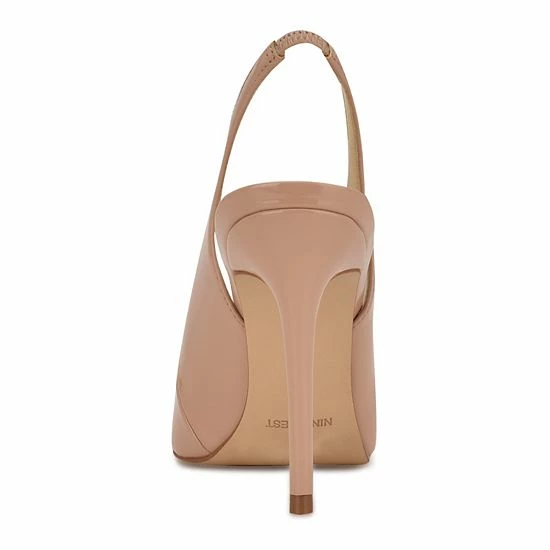 Nine West Feather Women's Sling Back Pumps Medium Natural Patent 5 Nine West Feather Women's Sling Back Pumps Medium Natural Patent - Image 5