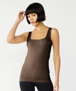 Petite Nine West Squareneck Seamless Tank White -Nine West Shop unnamed file 3174