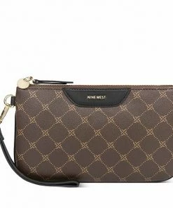 Nine West Astoria Wristlet Brown Black