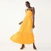 Women's Nine West One-Shoulder Smocked Maxi Dress Abstract Fronds