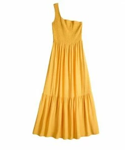 Women's Nine West One-Shoulder Smocked Maxi Dress Abstract Fronds -Nine West Shop unnamed file 3202