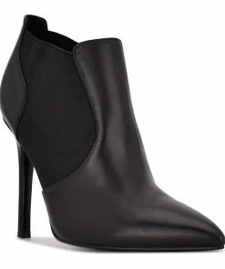 Nine West Kaia Women's Leather Ankle Boots Black Leather -Nine West Shop unnamed file 3218
