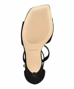 Nine West Sighs Women's Suede Dress Sandals Black Suede -Nine West Shop unnamed file 3235