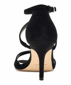 Nine West Sighs Women's Suede Dress Sandals Black Suede -Nine West Shop unnamed file 3237