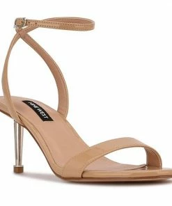 Nine West Anny Women's Strappy Heeled Dress Sandals Light Natural Patent -Nine West Shop unnamed file 3249