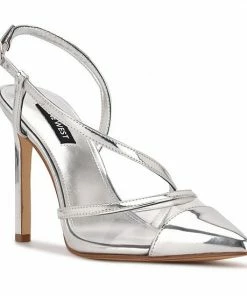 Nine West Timie Women's Strappy Dress Pumps Silver Clear 18 Nine West Timie Women's Strappy Dress Pumps Silver Clear -Nine West Shop unnamed file 3287
